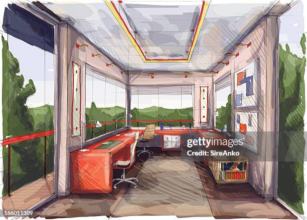 design - office architecture stock illustrations