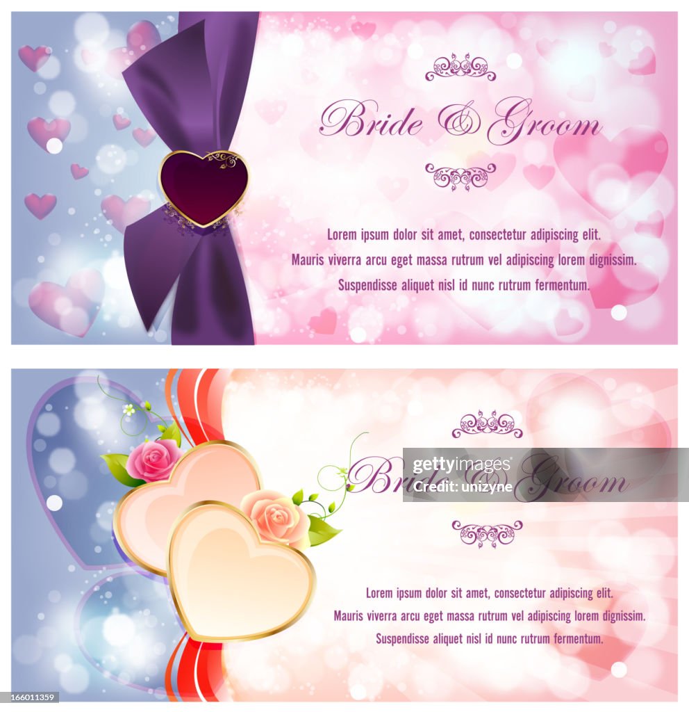 Invite Banner Example Wedding Invitation Banners High-Res Vector Graphic - Getty Images