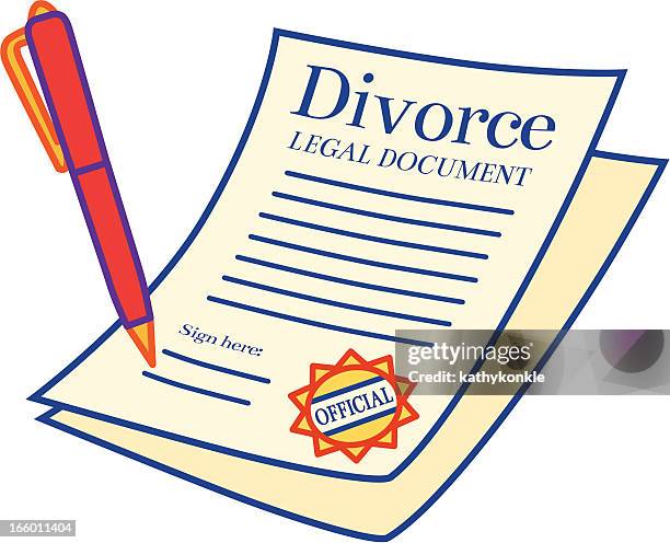 divorce papers - divorce papers stock illustrations