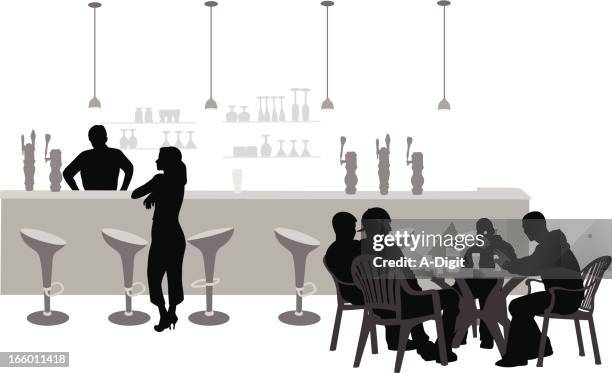 afewdrinks - bar counter stock illustrations