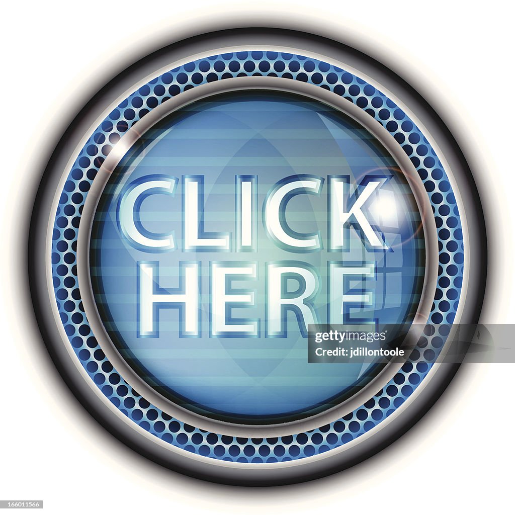 Click Here Button Blue