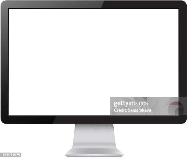 ilustraciones, imágenes clip art, dibujos animados e iconos de stock de display lcd - monitor de pantalla plana