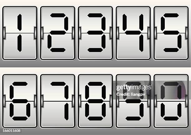 alphabet and number - scoreboard clock stock illustrations