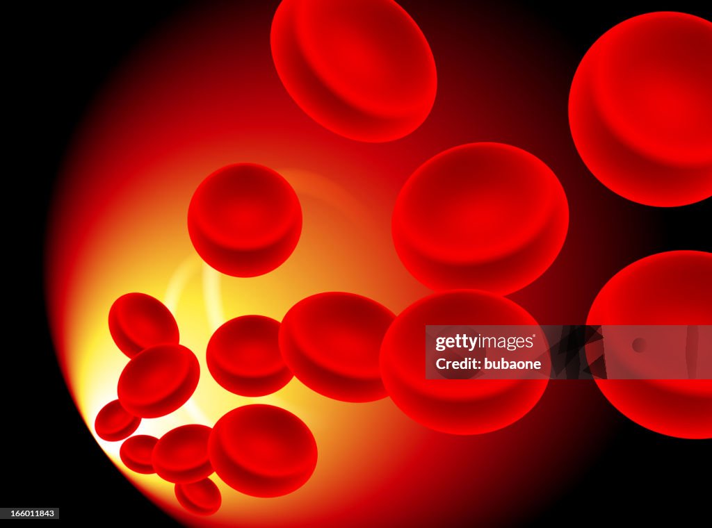 Normal and Sickle Cell blood flowing