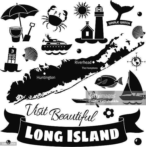 stockillustraties, clipart, cartoons en iconen met long island - long island