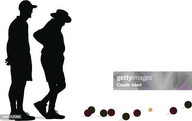 stockillustraties, clipart, cartoons en iconen met bocce ball - 80 89 jaar