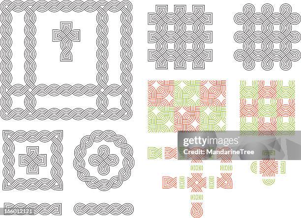 celtic patterns - plait stock illustrations