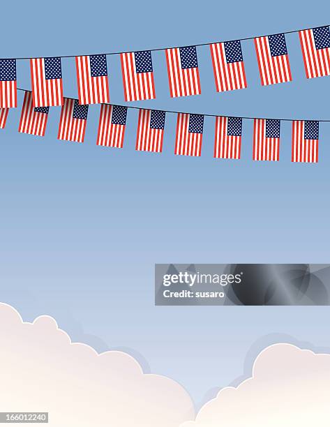 usa flag string - string stock illustrations