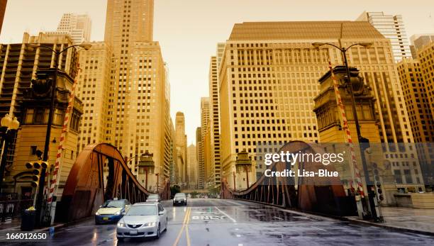 traffic in the city,chicago - traffic jam in chicago stock pictures, royalty-free photos & images