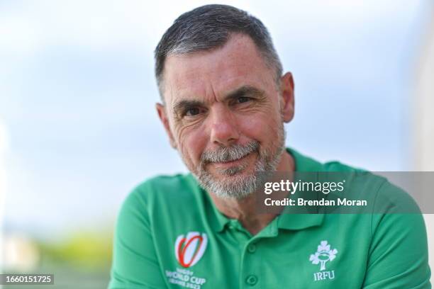 Indre-et-Loire , France - 12 September 2023; Mental skills coach Gary Keegan poses for a portrait after an Ireland rugby media conference at Complexe...