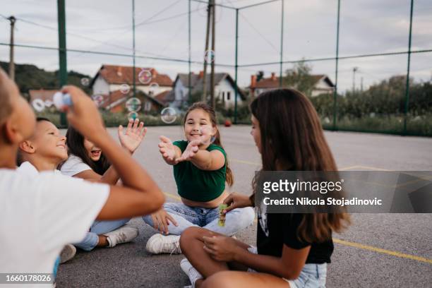 ready to blow bubbles - school uk stock pictures, royalty-free photos & images