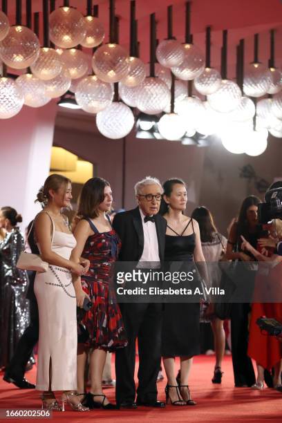 Manzie Tio Allen, Bechet Allen, Woody Allen and Soon-Yi Previn attend a red carpet for the movie "Coup De Chance" at the 80th Venice International...