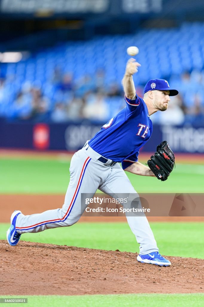 Pitcher Stratton Texas Rangers Pitcher Chris Stratton throws a pitch during the MLB ...