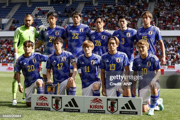 Japan goalkeeper Kosuke Nakamura, Hiroki Ito of Japan, Koki Machida of Japan, Seiya Maikuma of Japan, Shogo Taniguchi of Japan, Atsuki Ito of Japan...