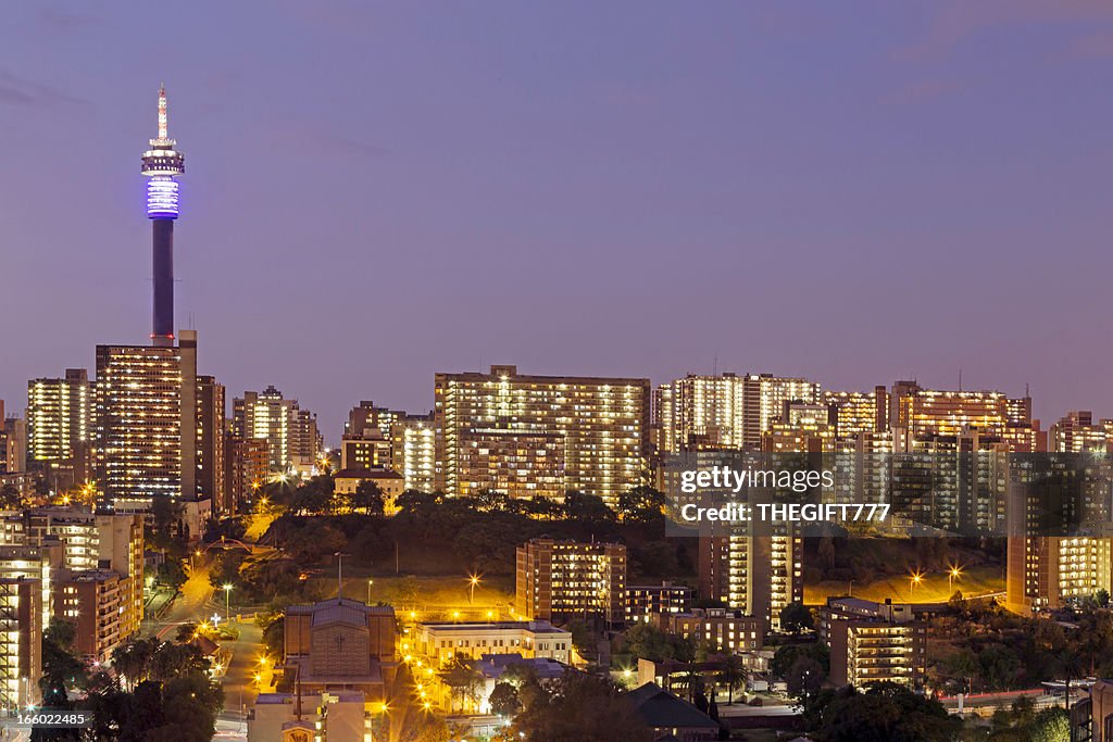 Johannesburg City evening in Hillbrow