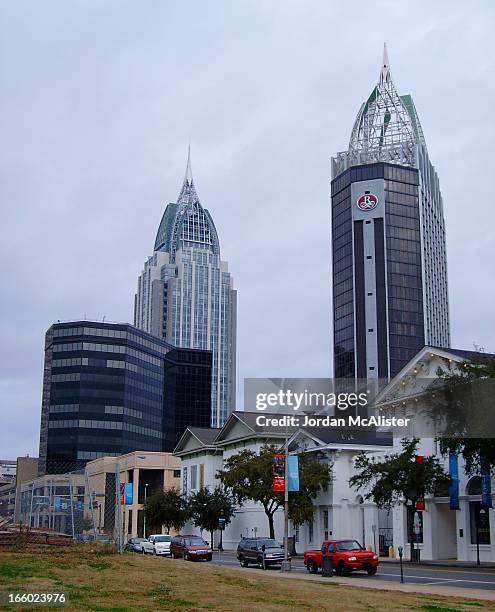 As seen from the area in front of the old Mobile, Alabama City Hall