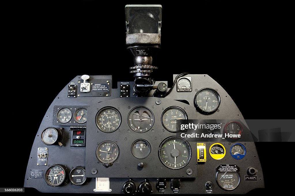 Spitfire Cockpit Instrument Panel