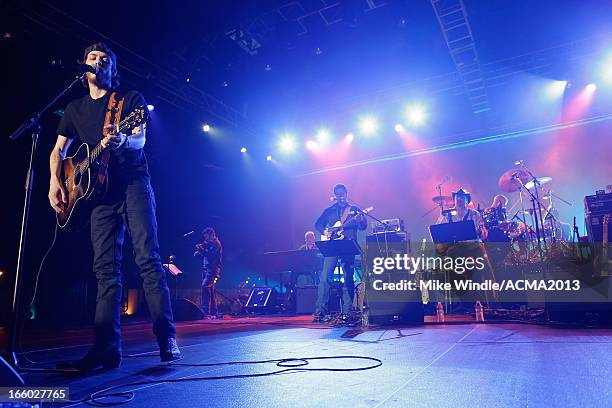 Musician Chris Janson performs onstage at the All Star Jam during the 48th Annual Academy Of Country Music Awards at the MGM Grand Hotel/Casino on...