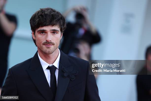 Jacob Elordi attends a red carpet for the movie "Priscilla" at the 80th Venice International Film Festival on September 04, 2023 in Venice, Italy.