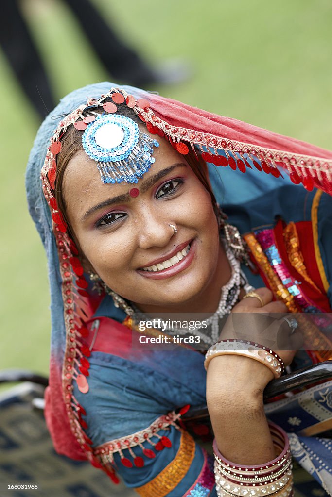 Attractive 18 year old Indian girl in traditional costume