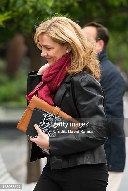 Princess Cristina of Spain walks to her office on April 8, 2013 in Barcelona, Spain. A Spanish court has named Princess Cristina of Spain a suspect...