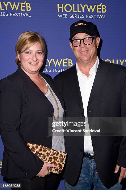 Whitney Rosenson and David Cohen attend the 2nd annual HollyWeb Festival at Avalon on April 7, 2013 in Hollywood, California.