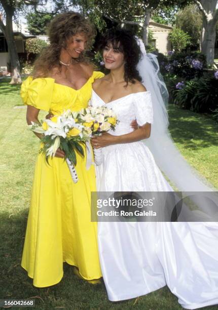 Actress Ann Turkel and Actress Marina Sirtis the Wedding of Marina Sirtis and Michael Lamper on June 21, 1992 at Saint Sophia Greek Orthodox...