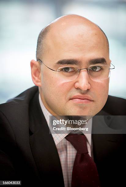 Alexey Kornya, chief financial officer of OAO Mobile TeleSystems, pauses during an interview in New York, U.S., on Monday, April 8, 2013. Russia's...