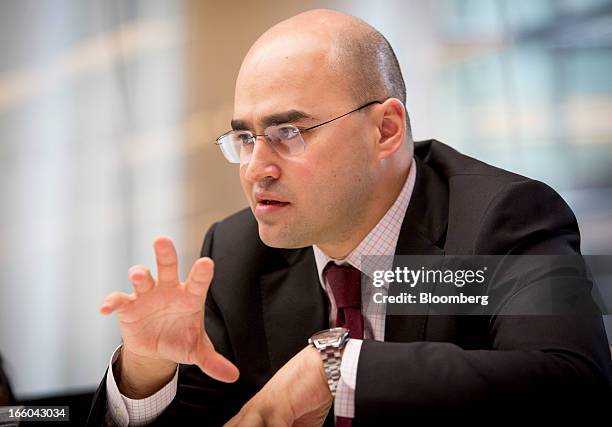 Alexey Kornya, chief financial officer of OAO Mobile TeleSystems, speaks during an interview in New York, U.S., on Monday, April 8, 2013. Russia's...