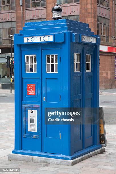 police call box - emergency telephone box stock pictures, royalty-free photos & images