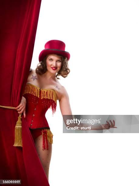 welcome to the show - circus performer stock pictures, royalty-free photos & images