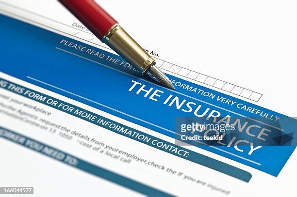 the insurance policy - insurance stock pictures, royalty-free photos & images