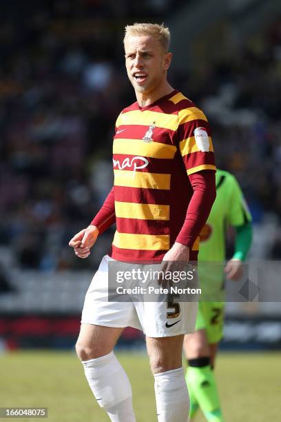 Andrew Davies of Bradford City in action during the npower League Two match between Bradford City and Northampton Town at The Coral Windows Stadium,...