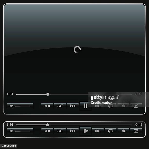 black media player elements - personal stereo stock illustrations