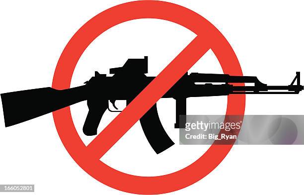 no assault rifles - gun control stock illustrations