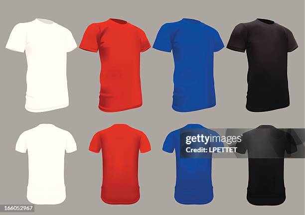 shirt template - vector illustration - multiple image template stock illustrations