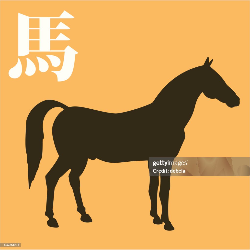 Cavalo japonês Kanji