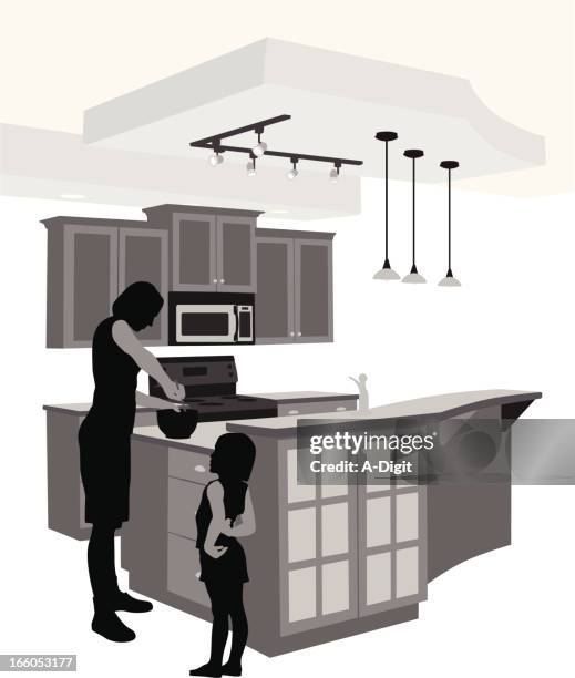 little helpers - kitchen rendering stock illustrations