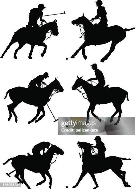 polo-profile - polo horse stock-grafiken, -clipart, -cartoons und -symbole