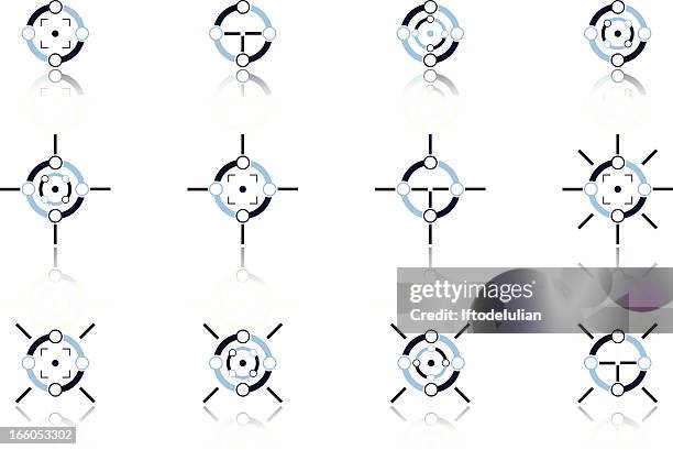 blue crosshairs set - m14 stock-grafiken, -clipart, -cartoons und -symbole