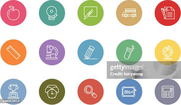 education icons - paper note icon stock illustrations