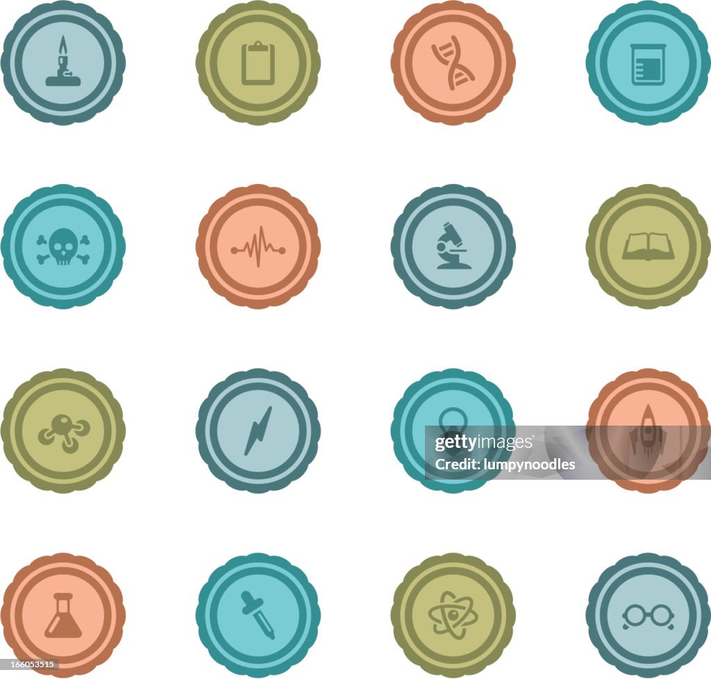 Retro Science Badges High-Res Vector Graphic - Getty Images