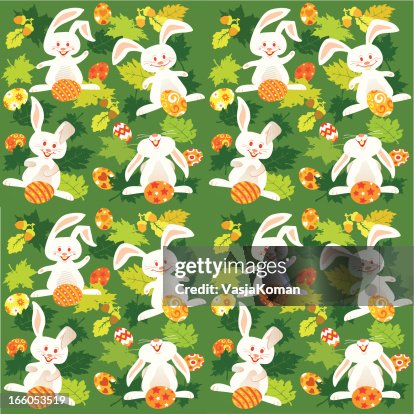 Easter Bunny Seamless Pattern Easter Bunny Seamless Pattern