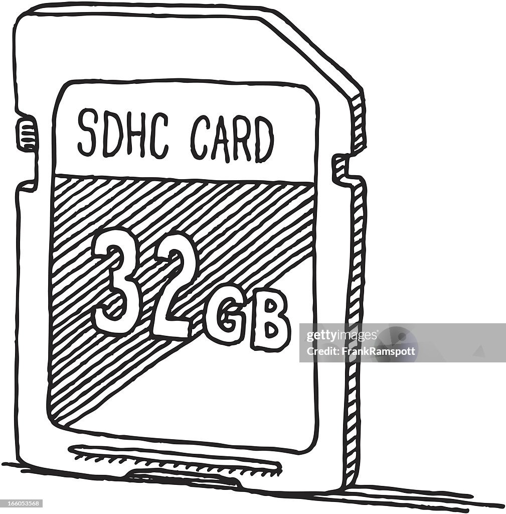 Digitale Memory Card SDHC Zeichnung