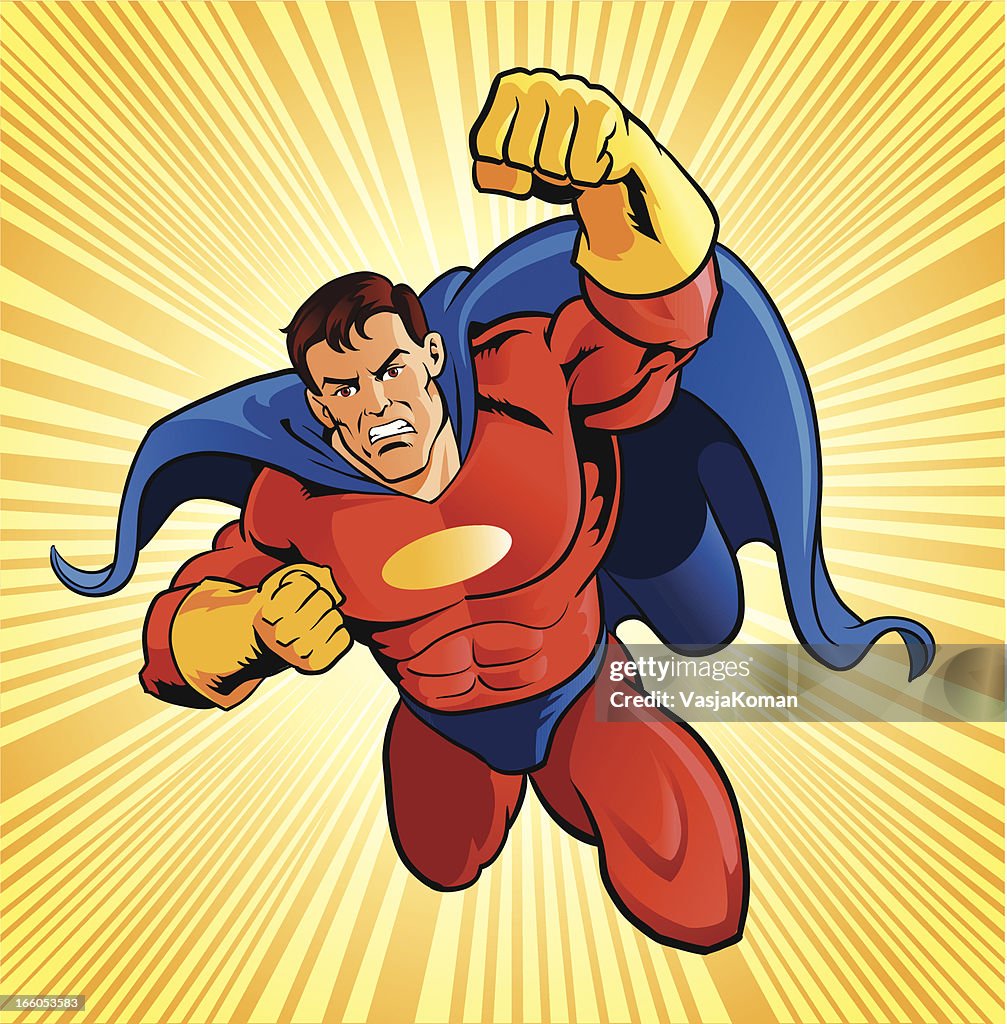 Flying Super Hero High-Res Vector Graphic - Getty Images