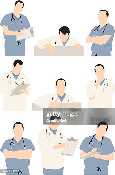 Many Doctor Vector Multiple Images Of A Doctor High-Res Vector Graphic - Getty Images