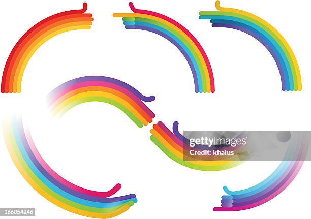 hand rainbow - rainbow and growth stock illustrations