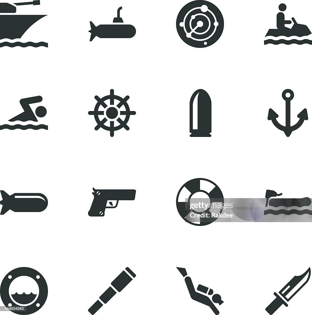 Navy Silhouette Icons