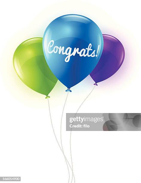 congratulations balloons - big difference stock illustrations