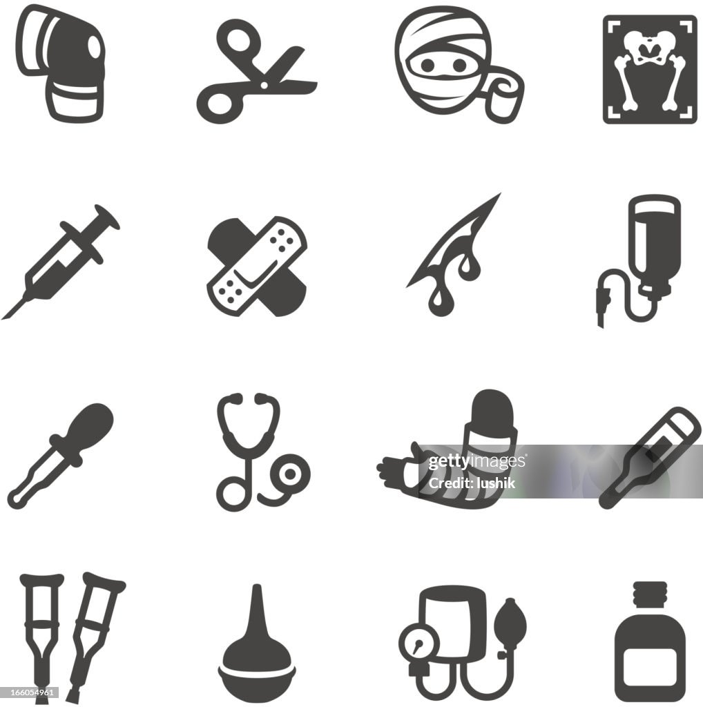 Vecteur Ensemble d'icônes de medical supply